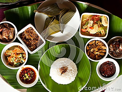 Indonesian food in Bali Stock Photo