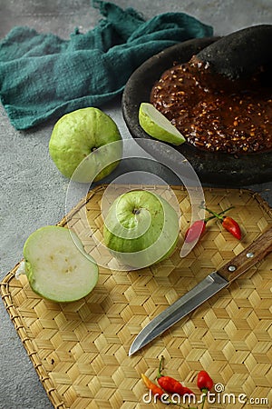 indonesian fruit salad or rujak Stock Photo