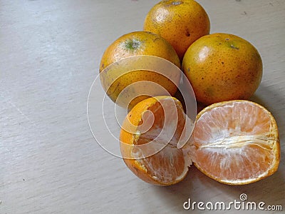 Indonesian local fruit, namely tangerines Stock Photo