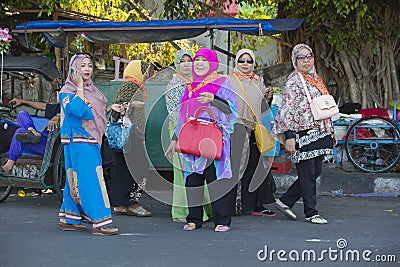 Indonesian muslim women Editorial Stock Photo