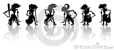 Indonesian Puppets Vector Illustration