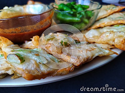 Indonesian tempeh food made from fermented soybeans, which is very popular with the public Stock Photo