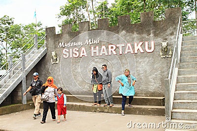 Tourists by Museum Mini Sisa Hartaku Editorial Stock Photo