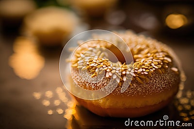 Indonesian traditional food - donat kentang. Generative AI Stock Photo