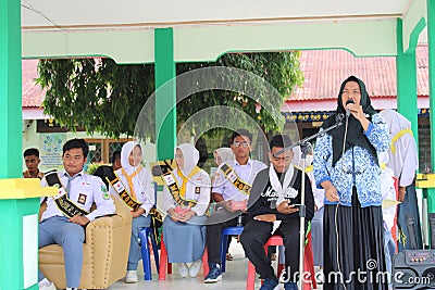 Indonesian youth red cross Editorial Stock Photo