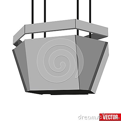 Indoor Advertising Cube LED Panel Vector Illustration