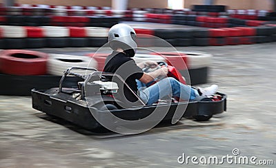 Indoor carting Stock Photo