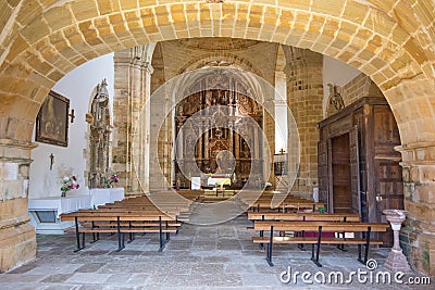 Indoor of church of Ciguenza in Cantabria Stock Photo