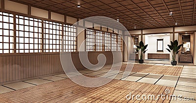 The indoor empty room japan style. 3D rendering Stock Photo