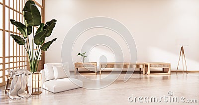 Indoor empty room japan style. 3D rendering Stock Photo