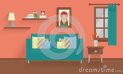 Indoor of a house Vector Illustration