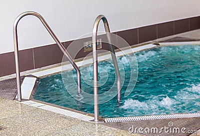 Indoor jacuzzi Stock Photo