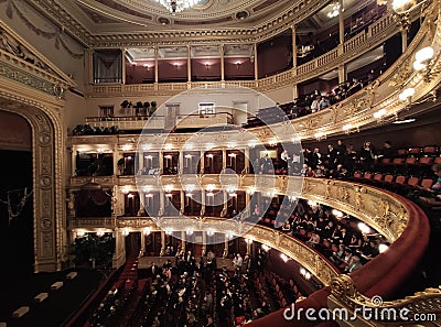Indoor National theatre Prague Editorial Stock Photo