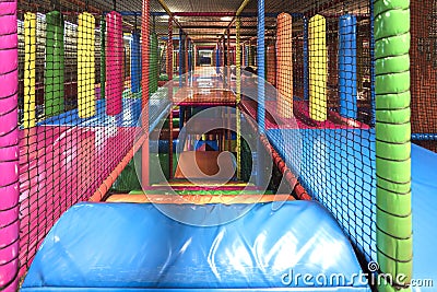 Indoor playground staircase Stock Photo