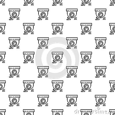 Indoor security camera pattern seamless Vector Illustration