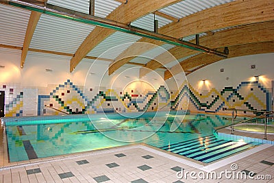 Indoor swimming pool Stock Photo