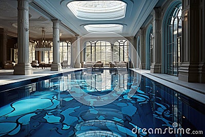 Indoor swimming pool Stock Photo