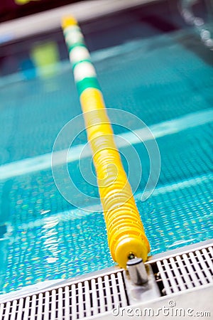 Indoor swimming pool lane separator Stock Photo