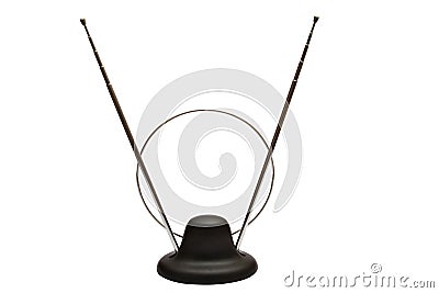 Indoor TV antenna Stock Photo