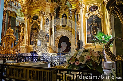 Indoor view of Peter and Paul Cathedral, St. Petersburg, Russia Editorial Stock Photo