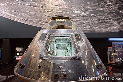 Indoor view of the exhibition in The Museum of Flight in Seattle Editorial Stock Photo