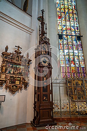 Indoor view of Frauenkirche church in Munich, Germany Editorial Stock Photo