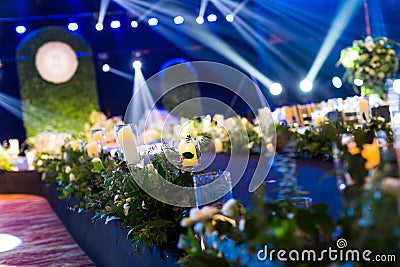 Indoor wedding Scene Stock Photo