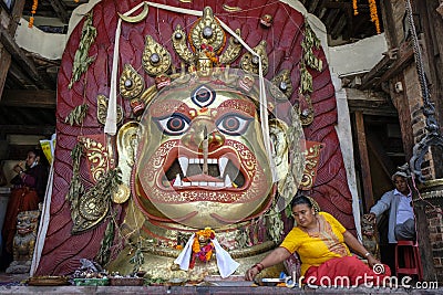 Indra Jatra festival in Kathmandu, Nepal Editorial Stock Photo