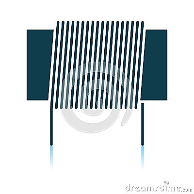 Inductor Coil Icon Vector Illustration