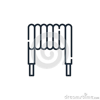 inductor vector icon isolated on white background. Outline, thin line inductor icon for website design and mobile, app development Vector Illustration