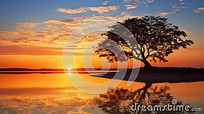 Scenic sunset, a romantic view often associated with love.AI Generated Stock Photo