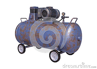 Industrial Air Compressor Stock Photo