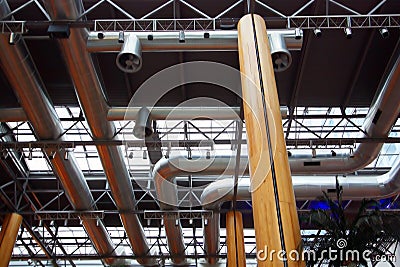 Industrial air conditioning ducts Stock Photo