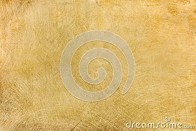 industrial brushed brass plate with multiple scratches background Stock Photo