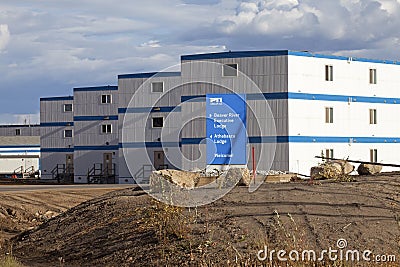 Industrial buildings, Alberta, Canada Editorial Stock Photo