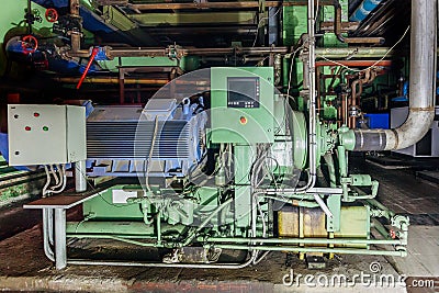 Industrial centrifugal compressor Stock Photo