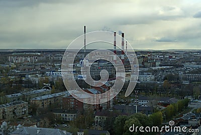 Industrial city landscape Editorial Stock Photo