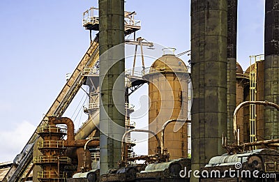 Industrial Complex in Birmingham, Alabama Stock Photo