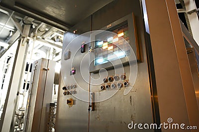 Industrial Control Panel Stock Photo