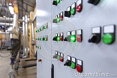 Industrial Control Panel Stock Photo