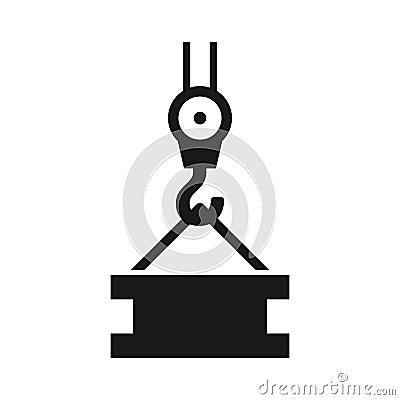 Industrial crane hook icon vector. illustration symbol background white Vector Illustration