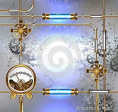 Industrial design with manometer Vector Illustration