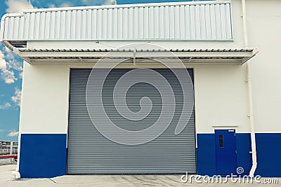 An industrial design for shutter door, Warehouse shutter door, E Stock Photo