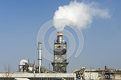 Industrial discharges Stock Photo