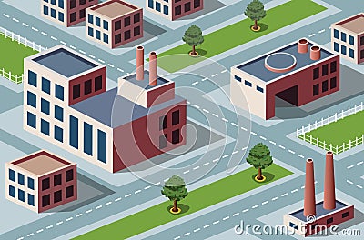 Industrial district Vector Illustration