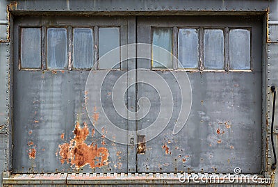 Industrial door background Stock Photo