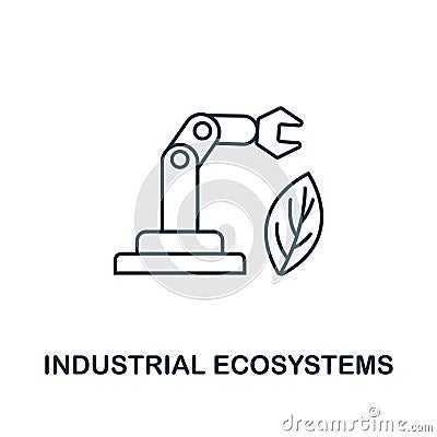 Industrial Ecosystems icon. Thin line style industry 4.0 icons collection. UI and UX. Pixel perfect industrial Vector Illustration