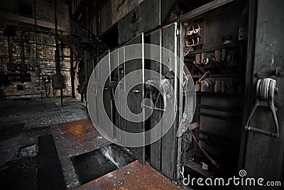 Industrial electrical cabinet Stock Photo