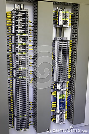 Industrial electrical cubicle Stock Photo