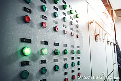 Industrial electrical switch panel Stock Photo